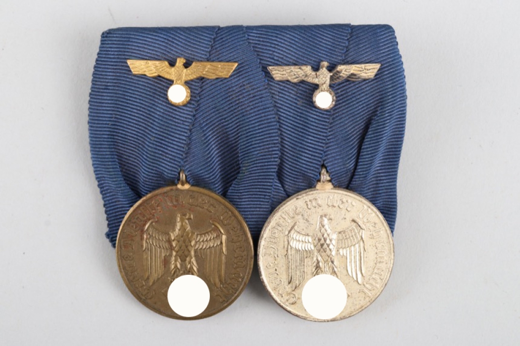 Wehrmacht 2-place "long service" medal bar