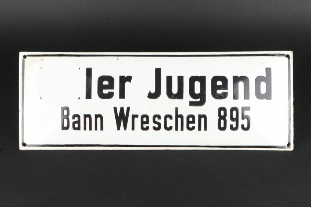 HJ HQ enamel sign for Bann 895 Wreschen