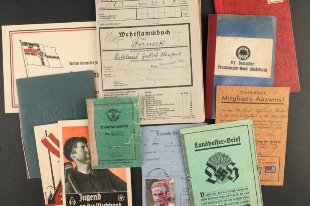 Mixed document Group - Wehrstammbuch (HG), LW ID, Police ID, etc