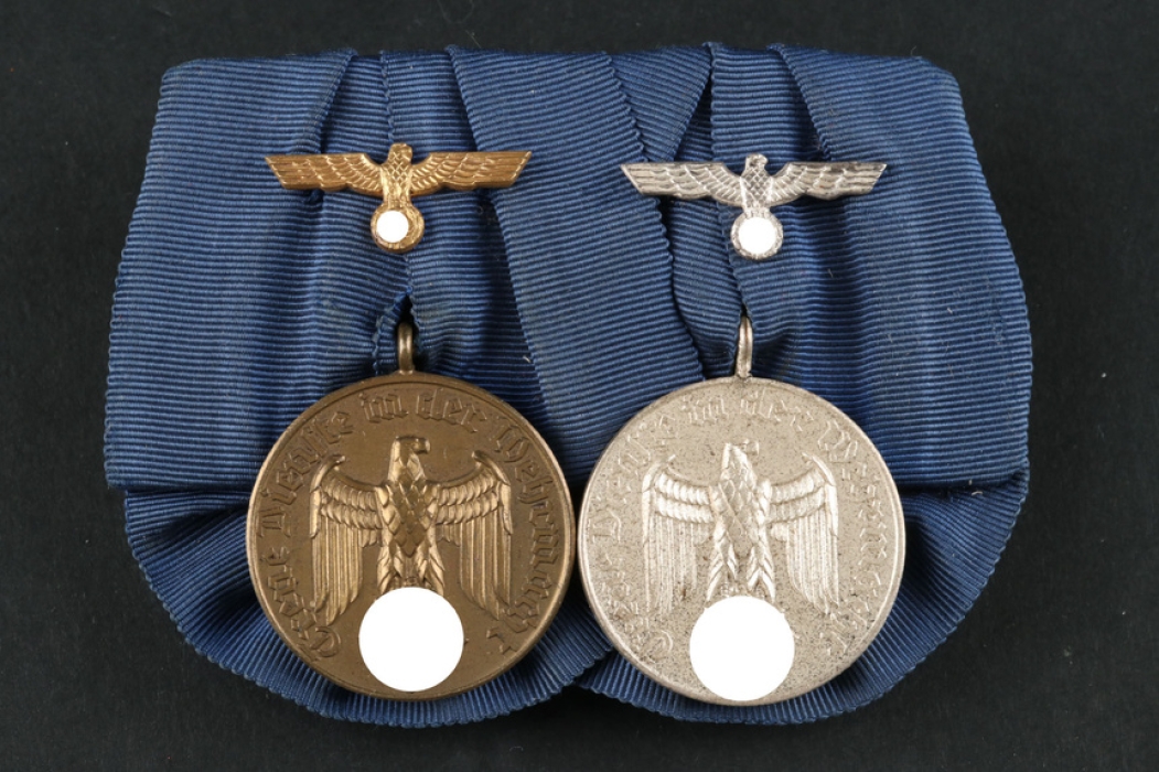 Medal bars with Wehrmacht Long Service Medals