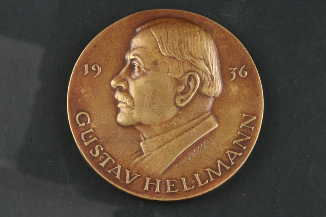 Gustave Hellmann Brass Table Medal 1939