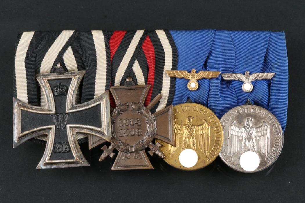 Medal bar of a WWI veteran and Reichswehr member