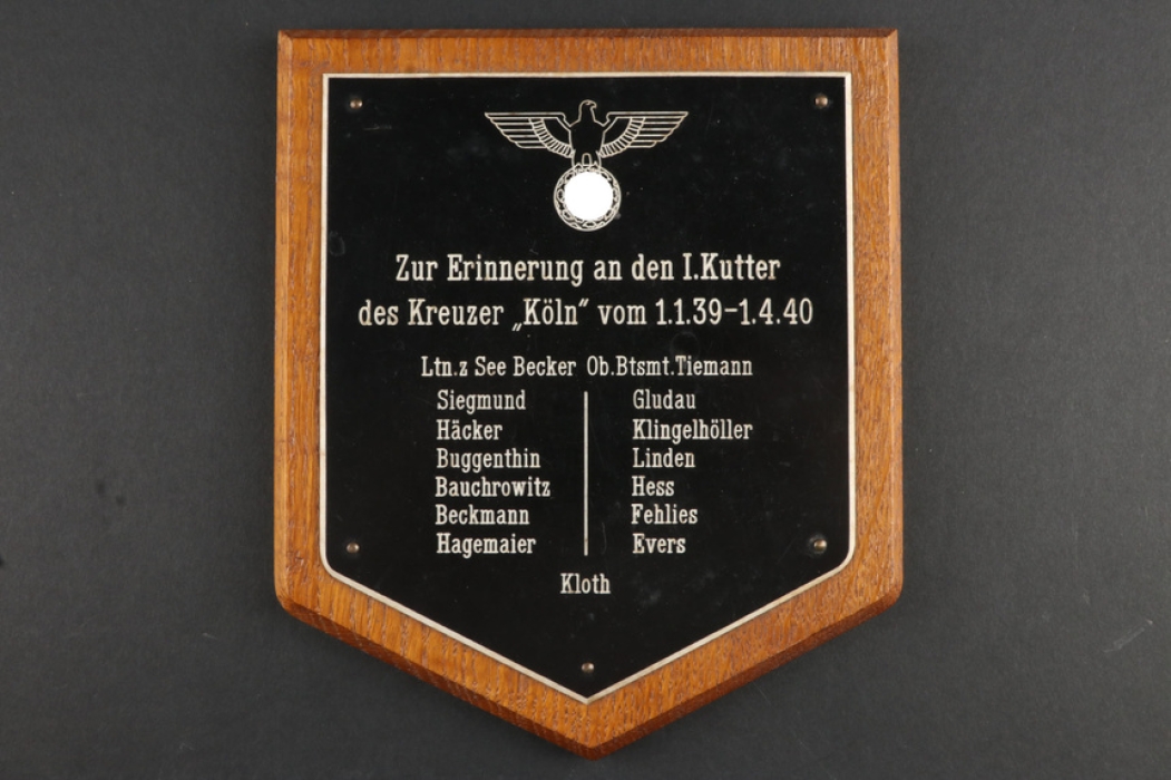 Wall Plaque - Cruiser Cologne