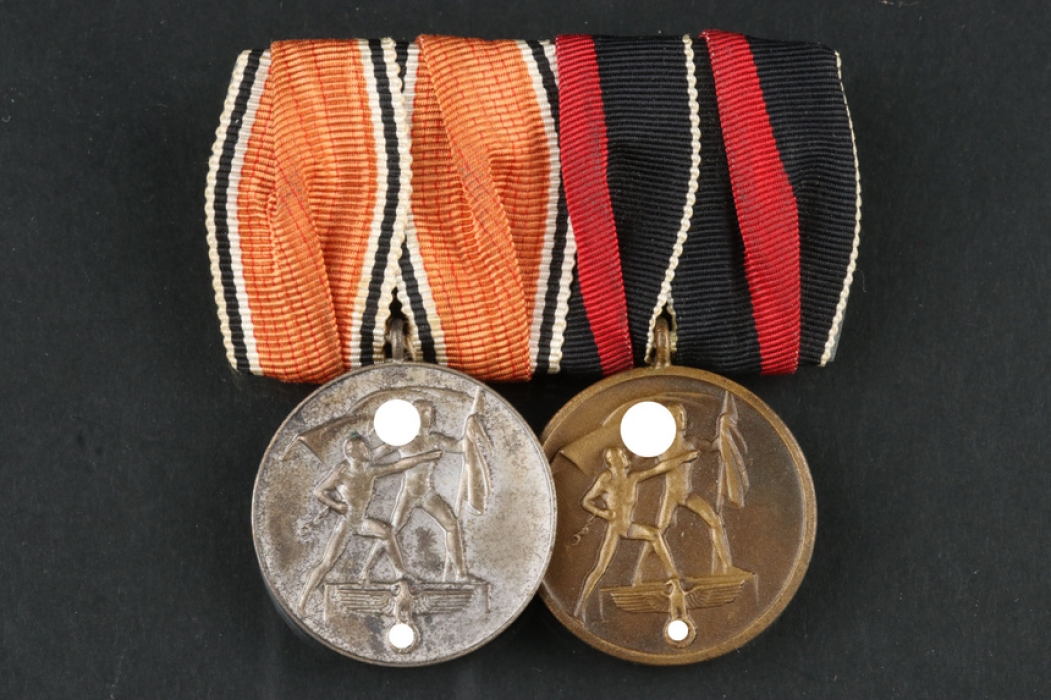 Medal bar with Austria and Sudetenland Annexation Medals