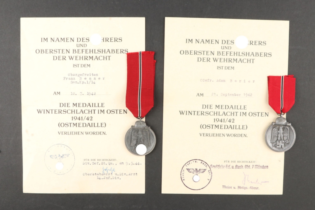2x East Medal with Documents - 110