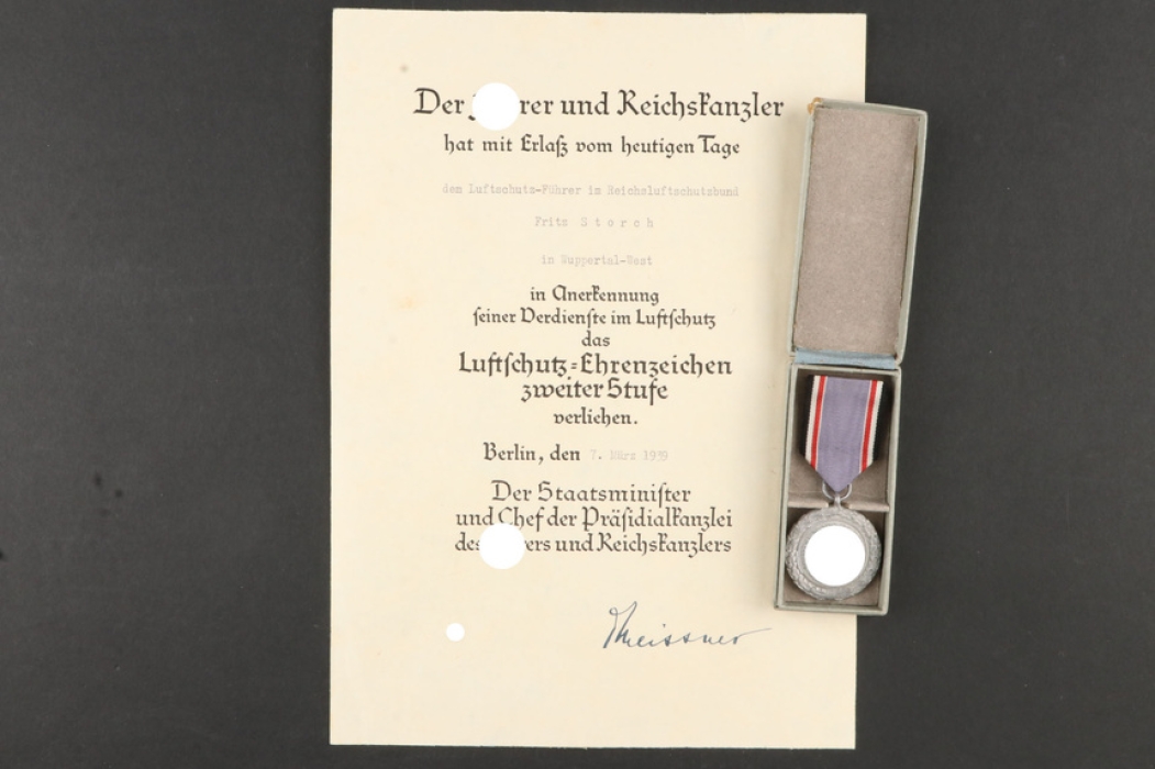 Air Defense Medal 2nd Grade with Case and Document