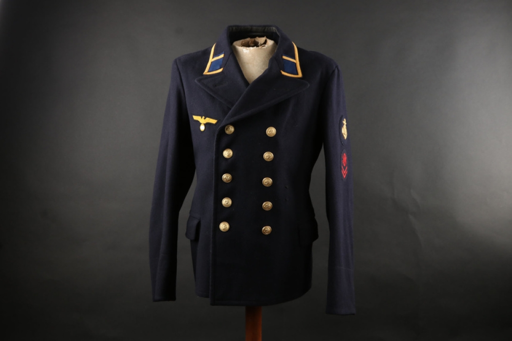 Named Kriegsmarine blue Colani tunic for a Bootsmannsmaat Electrical Artificater
