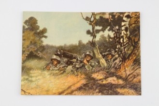 Wehrmacht MG propaganda postcard