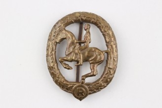 German Horseman's Badge in bronze - Lauer