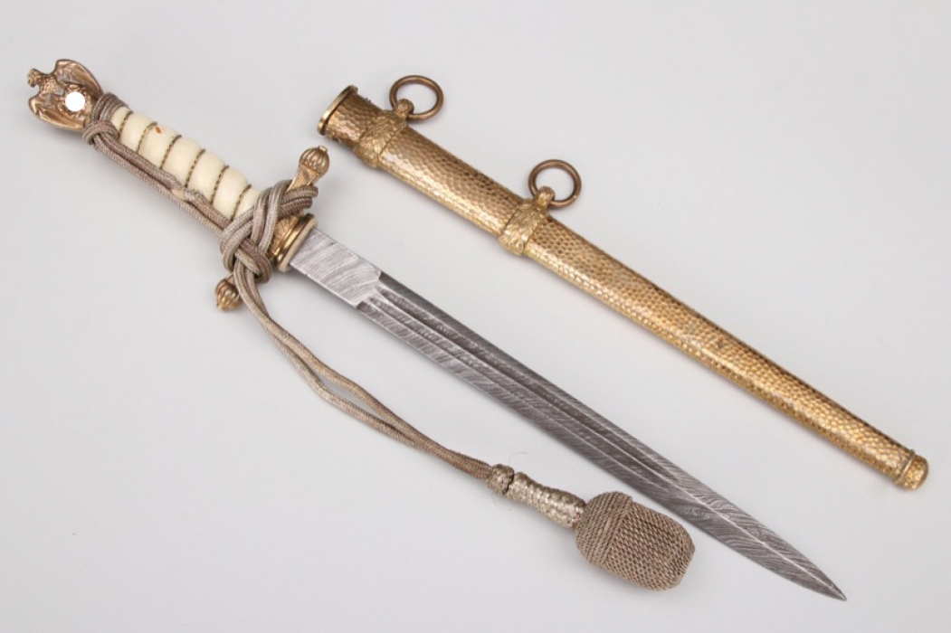 Kriegsmarine officer's dagger with Damascus blade - Eickhorn