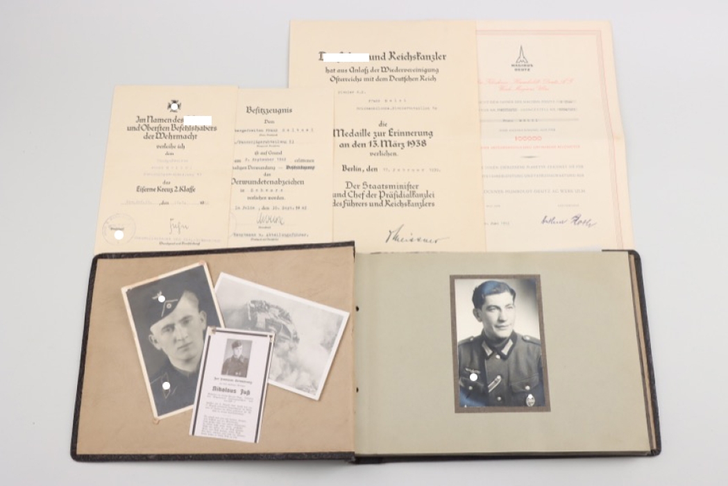 Ogfr.Melzl (Pz.Jäg.Abt.53) - Russian Campaign photo album & certificates